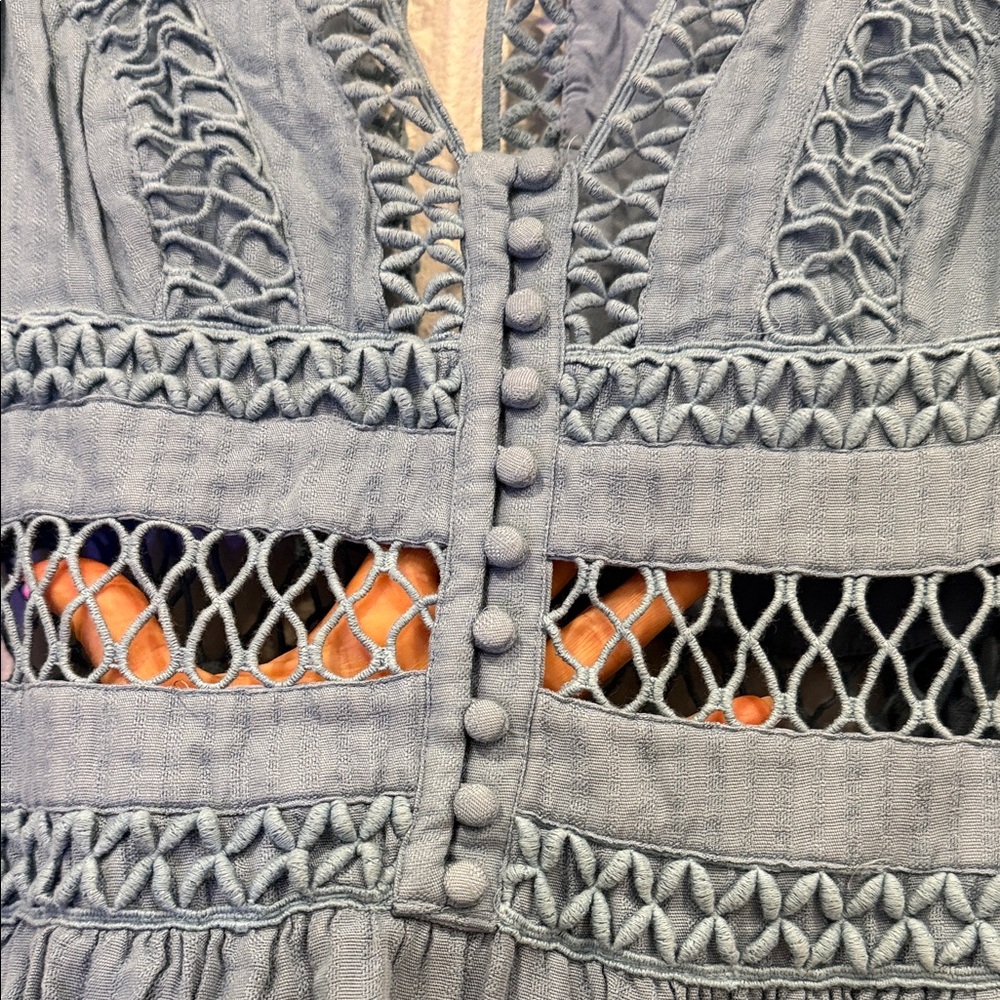 Free People Light Blue Crochet Detail dress - Picture 4 of 5